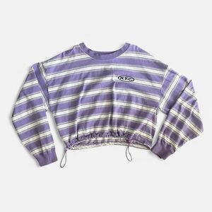 Forever 21 Lavender and White Striped Top